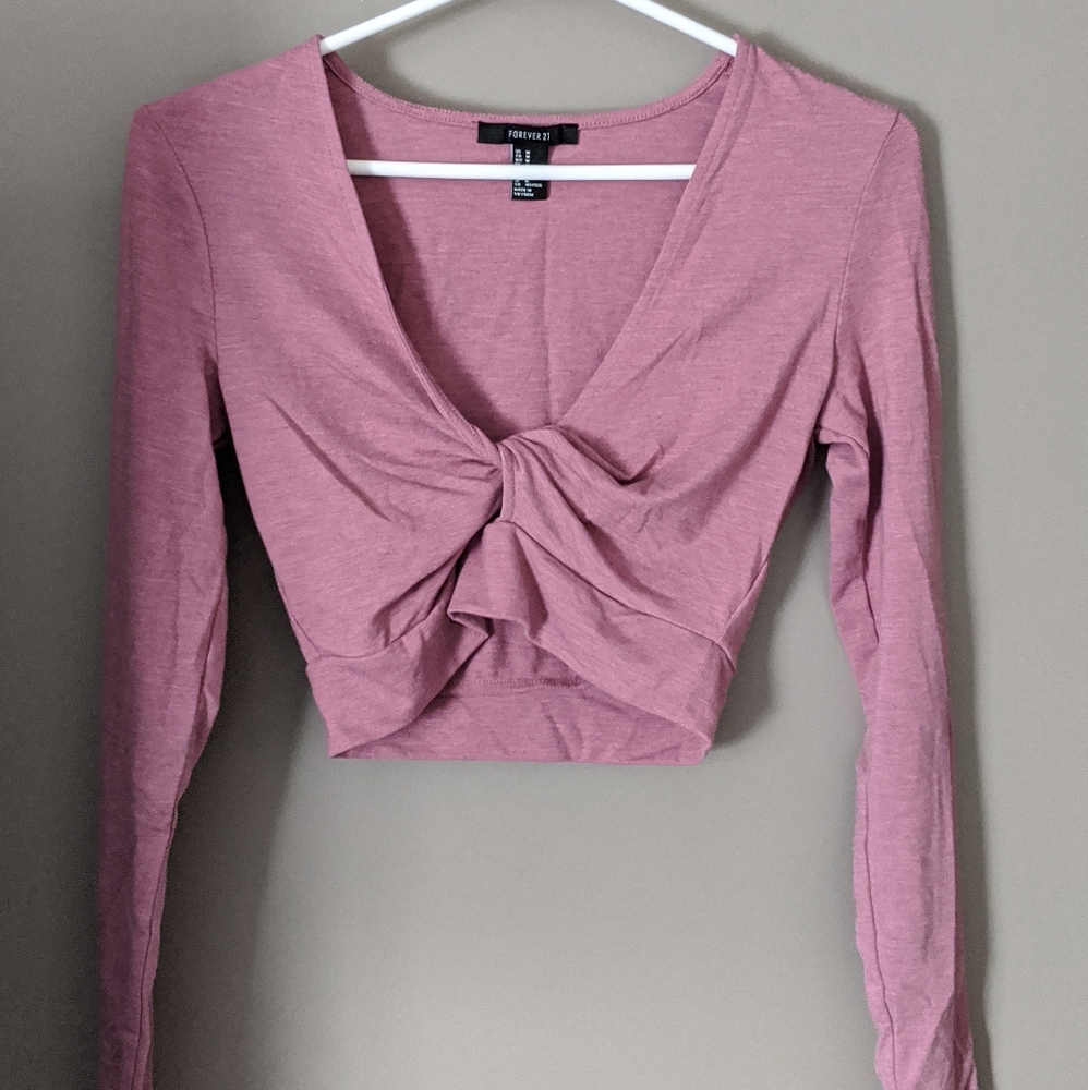 F21 Pink Crop Top